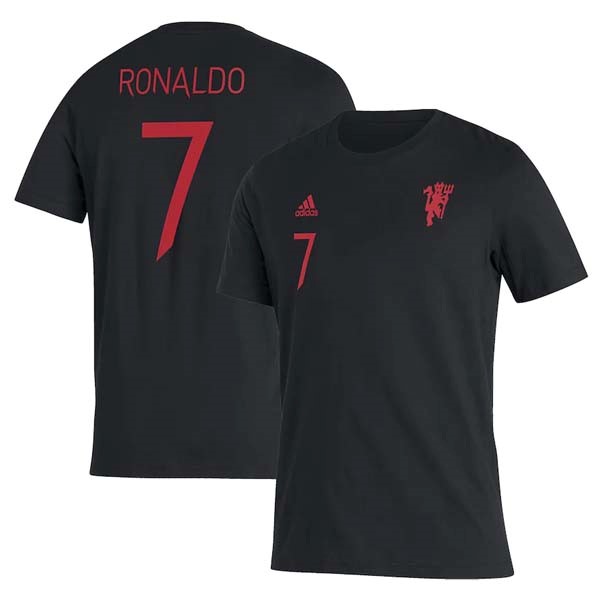 Tailandia Camiseta Manchester United Cristiano Ronaldo Negro